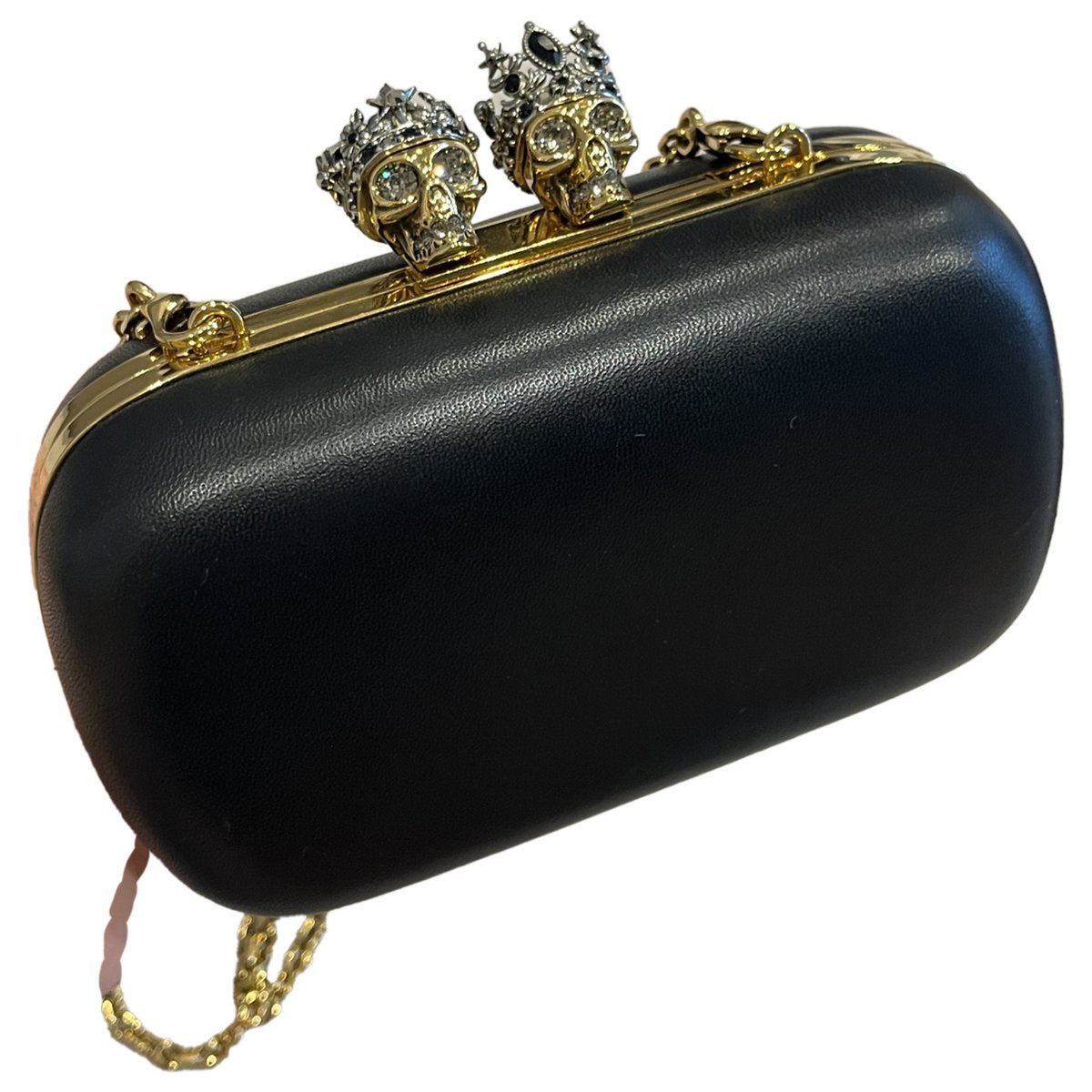 Skull leather handbag