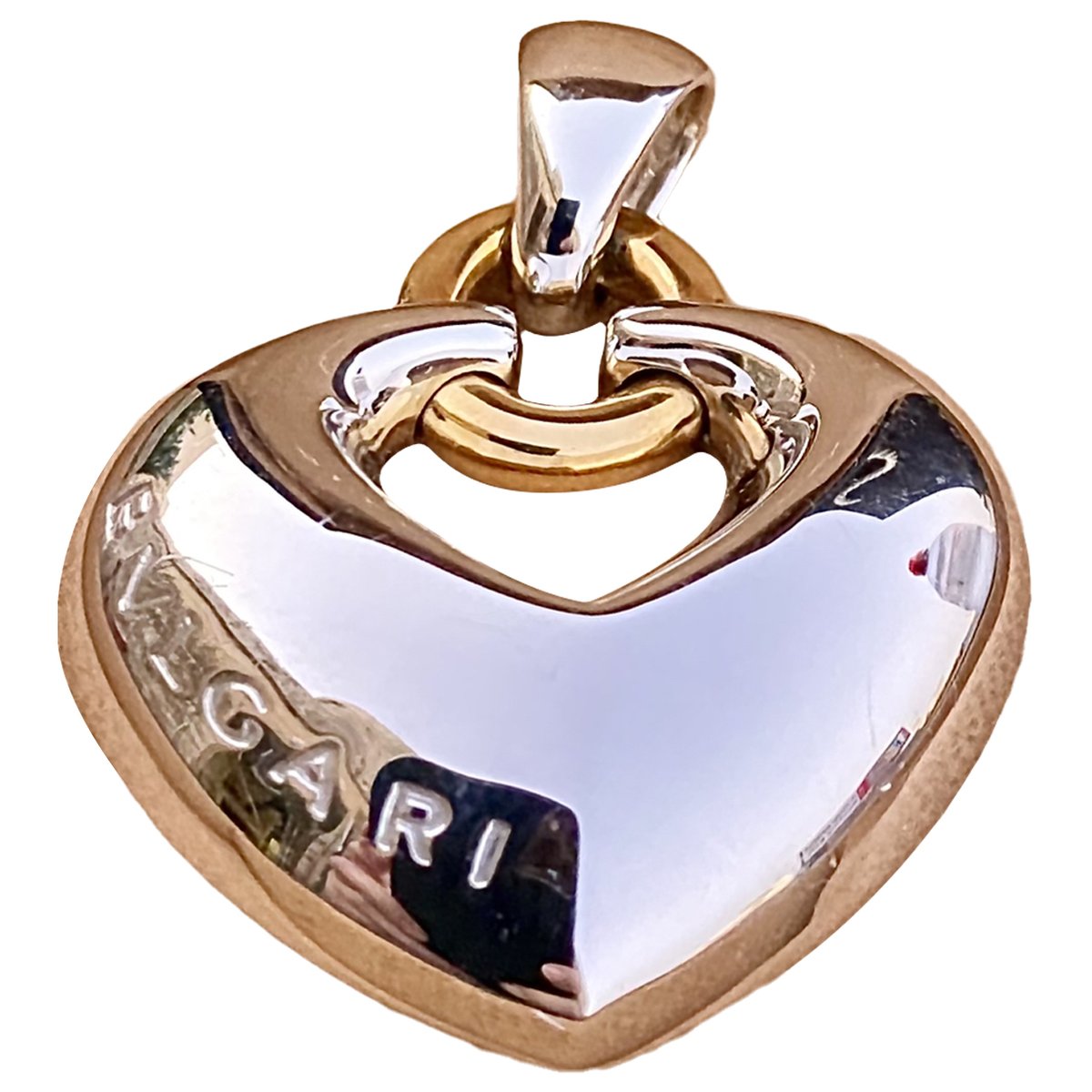 Doppio white gold pendant