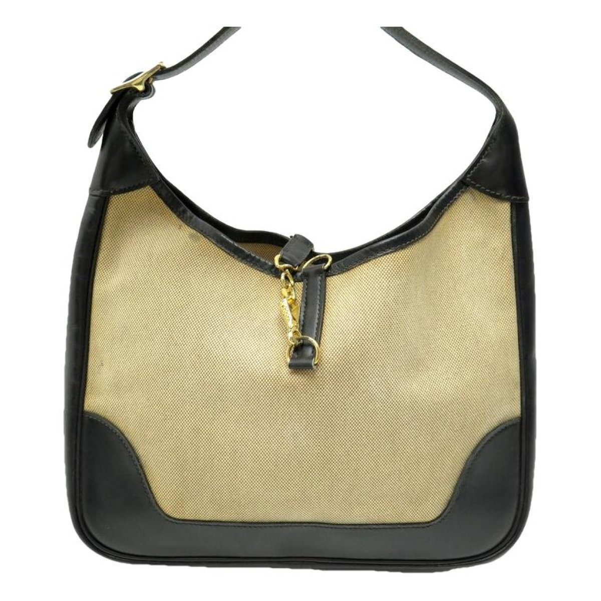 Trim leather handbag