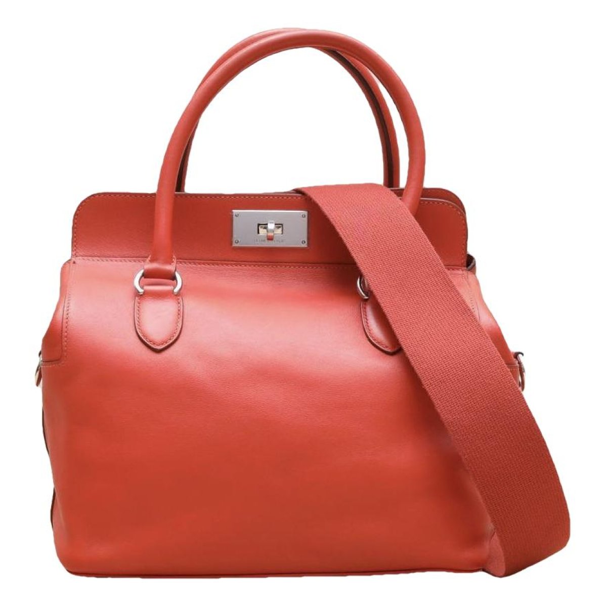 Toolbox leather handbag