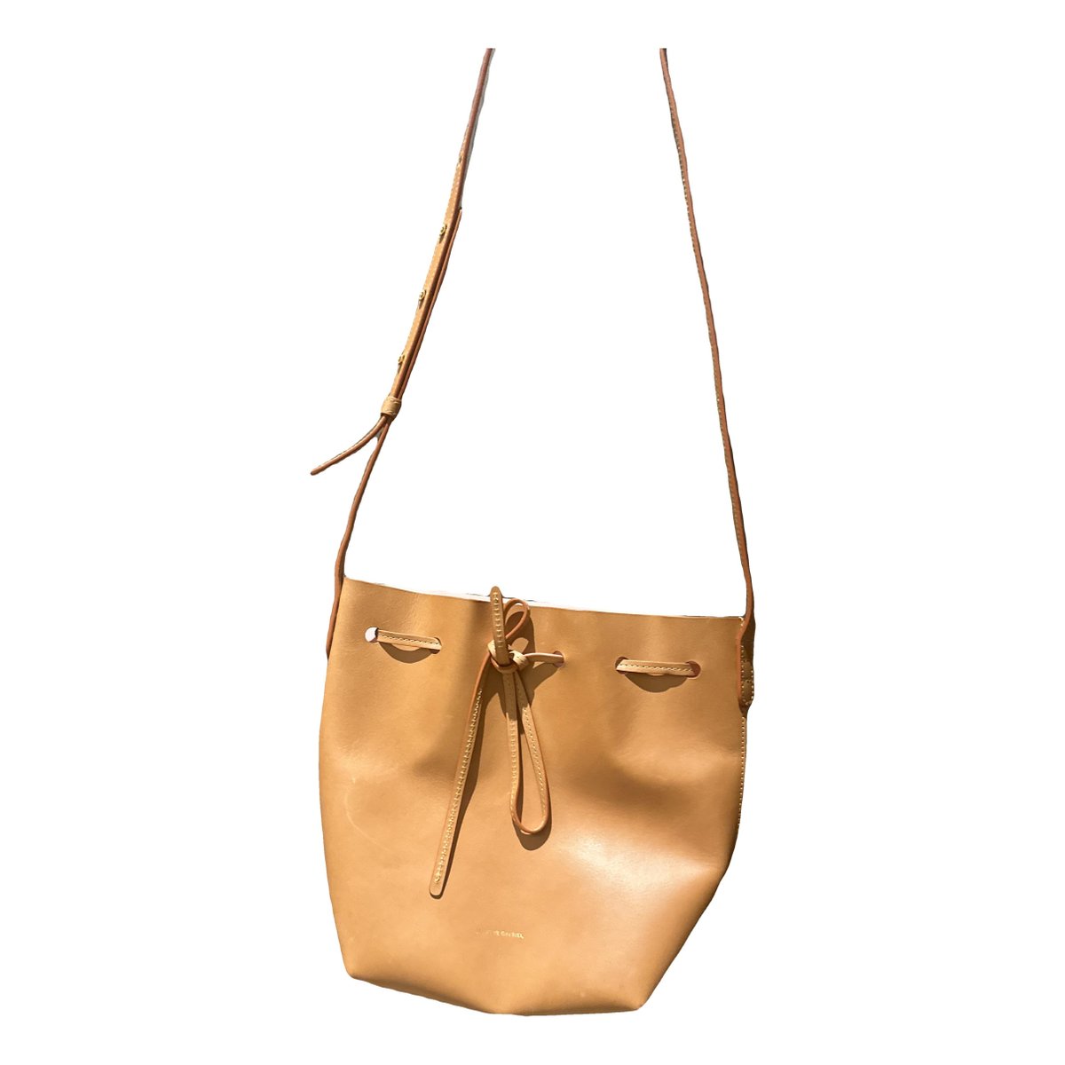 Bucket leather crossbody bag