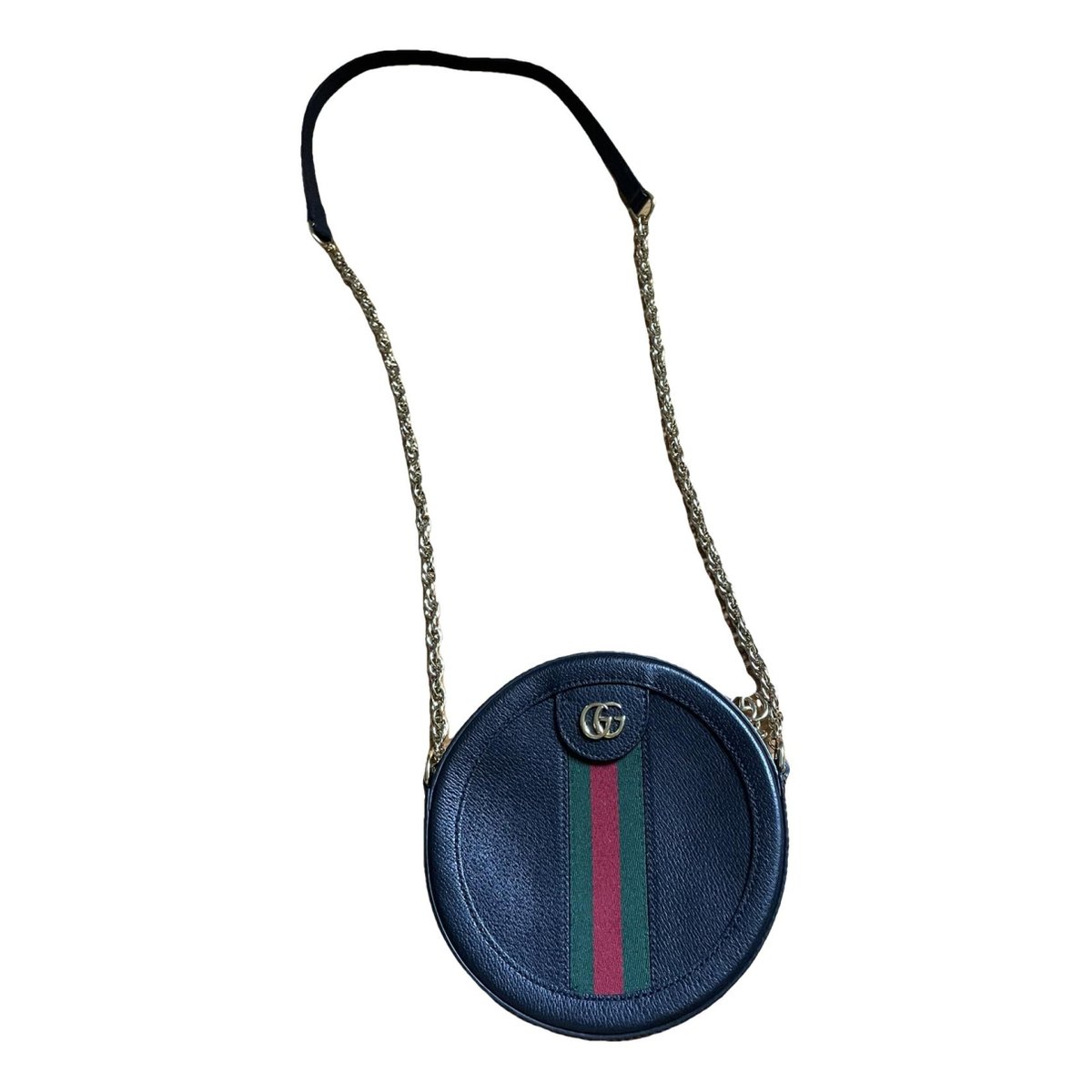 Ophidia Round leather crossbody bag