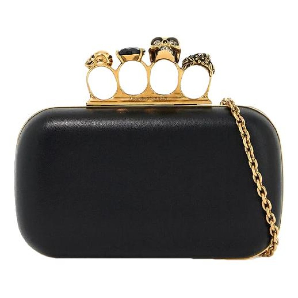 Knuckle leather handbag