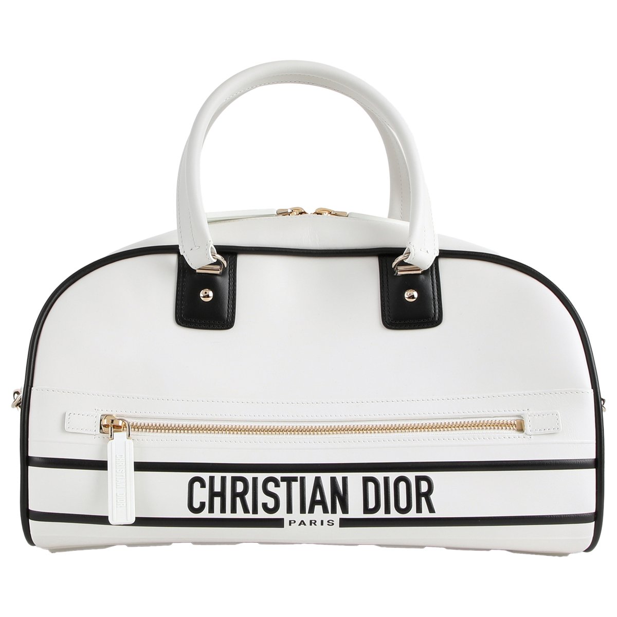 Dior Vibe Zip Bowling leather handbag