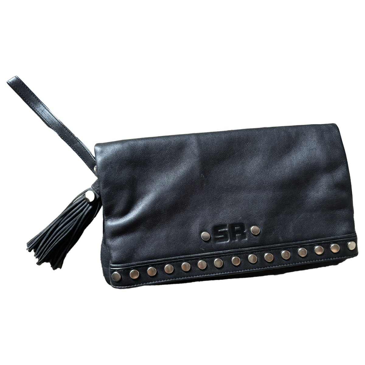 Leather clutch bag