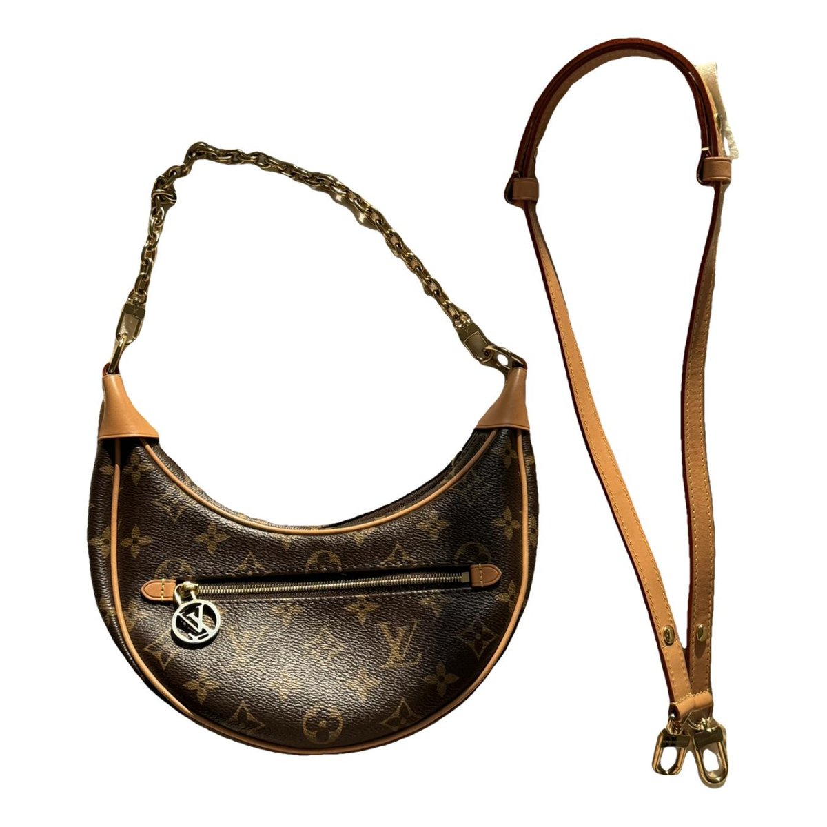 Loop leather crossbody bag