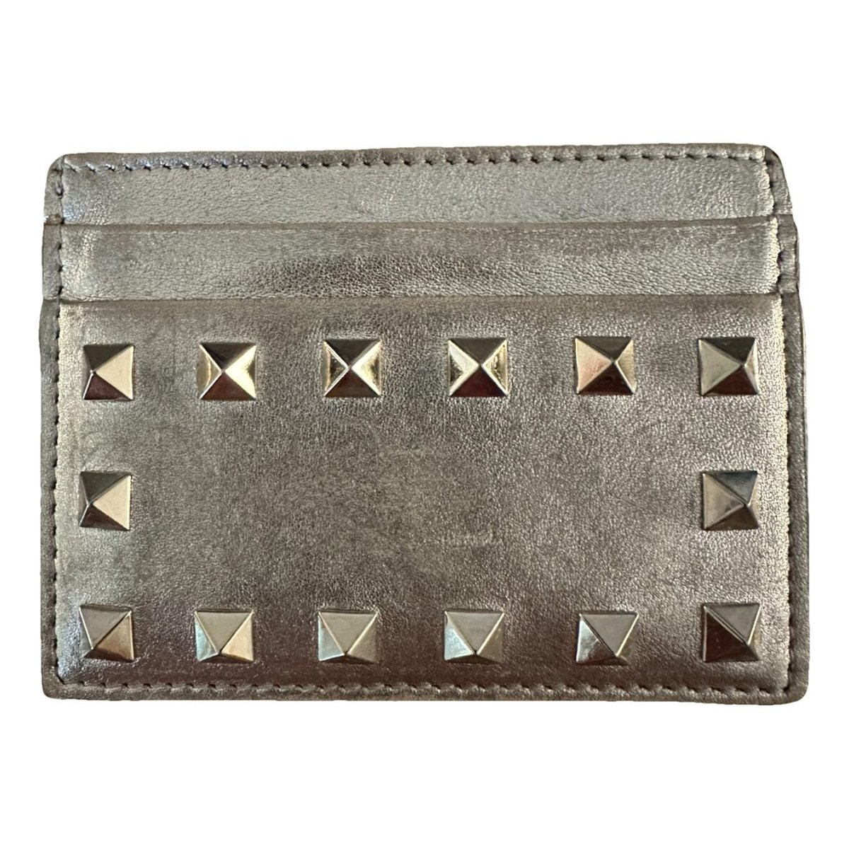 Rockstud leather wallet