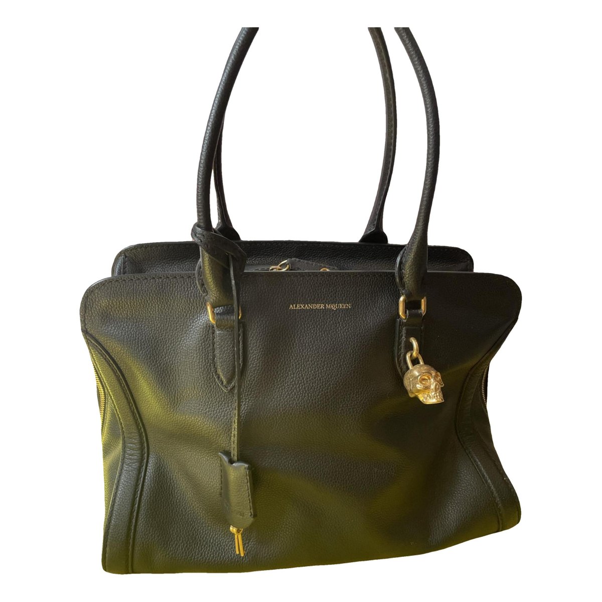 Zippé leather handbag