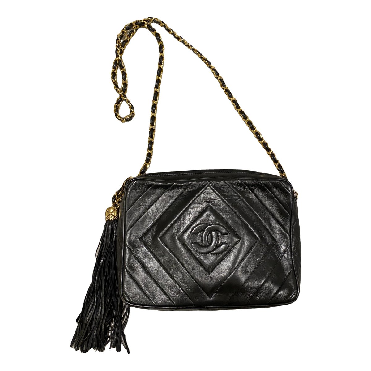 Camera leather crossbody bag