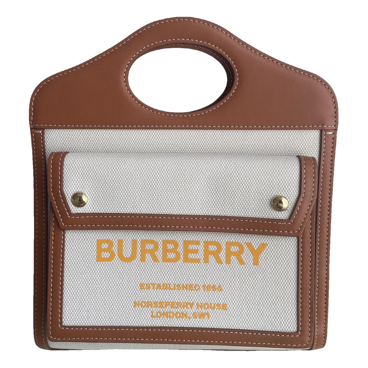 Pocket Mini leather handbag