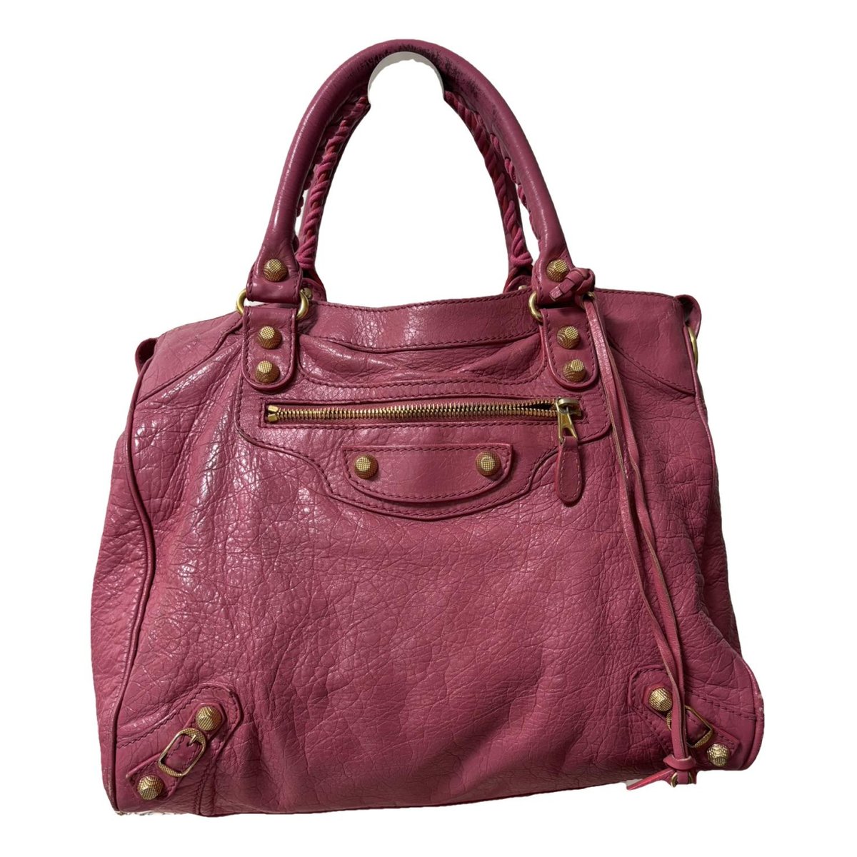 City leather handbag