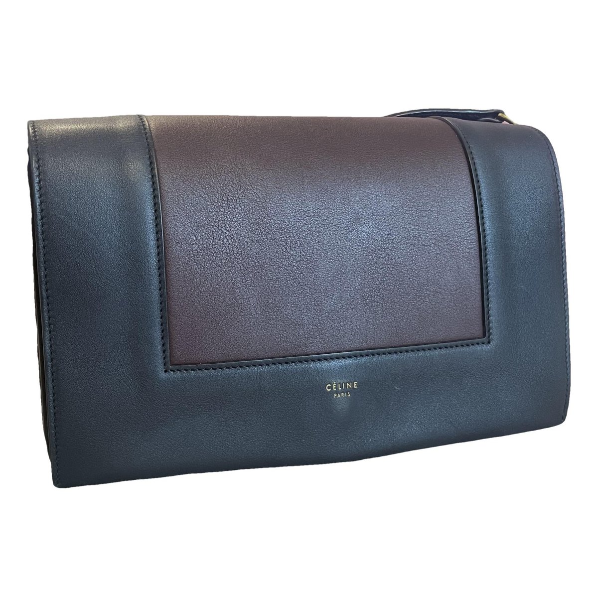 Frame leather handbag
