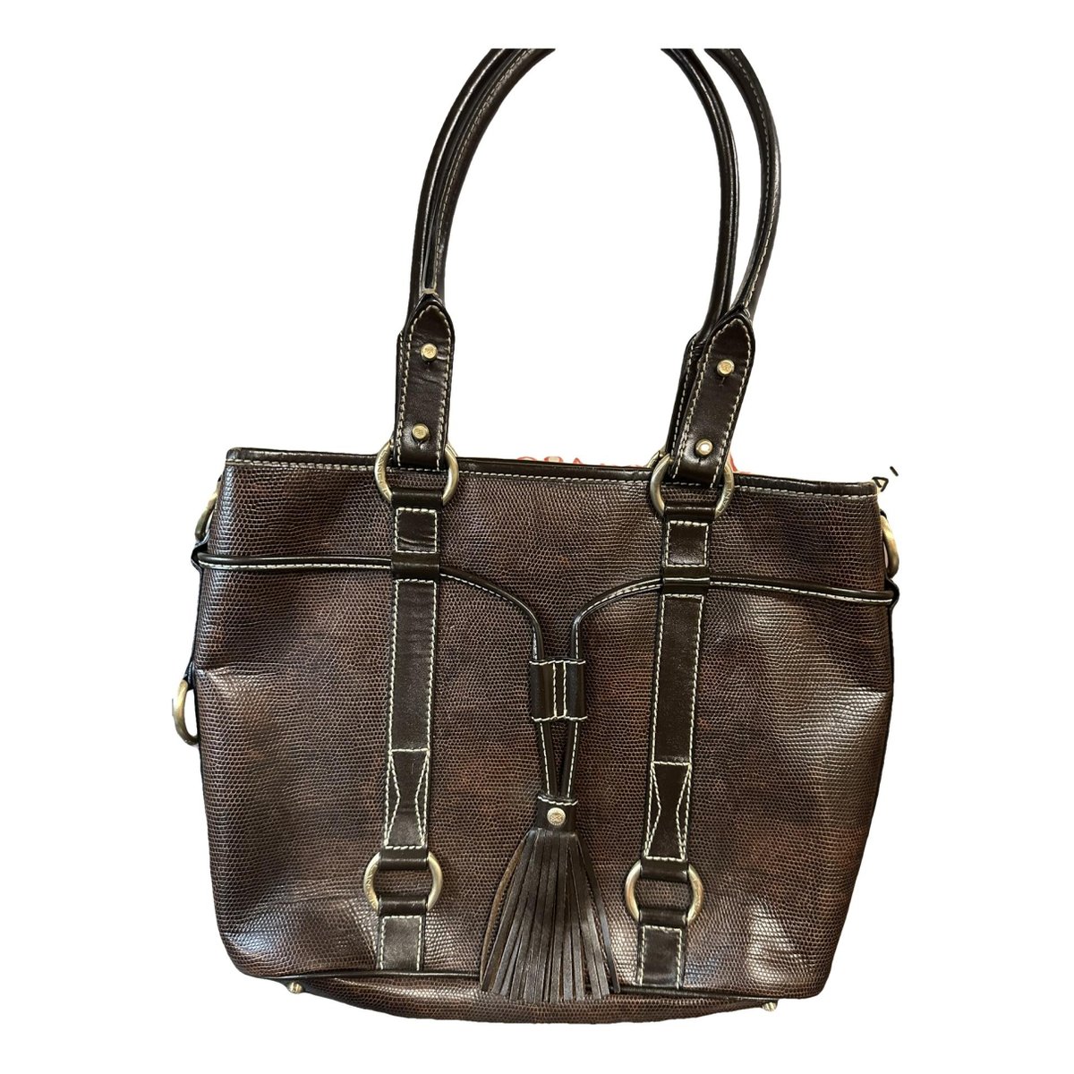 Enveloppe leather handbag