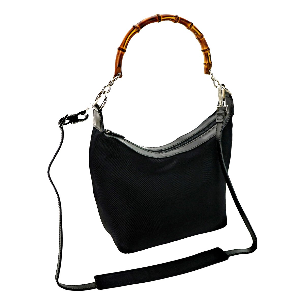 Bamboo Zip Top Handle crossbody bag
