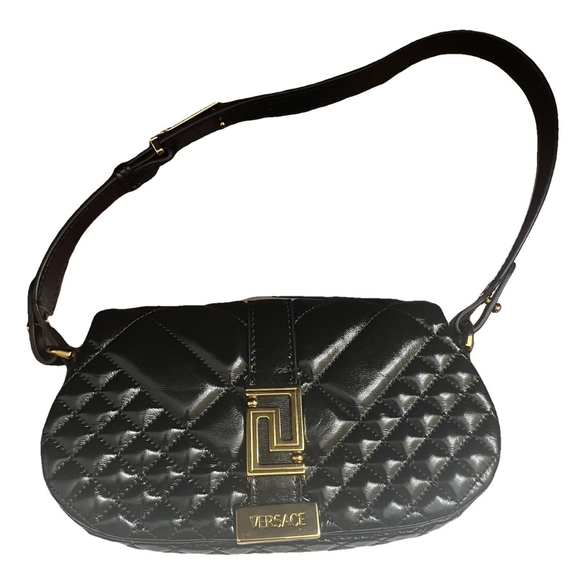 Greca Goddess patent leather handbag