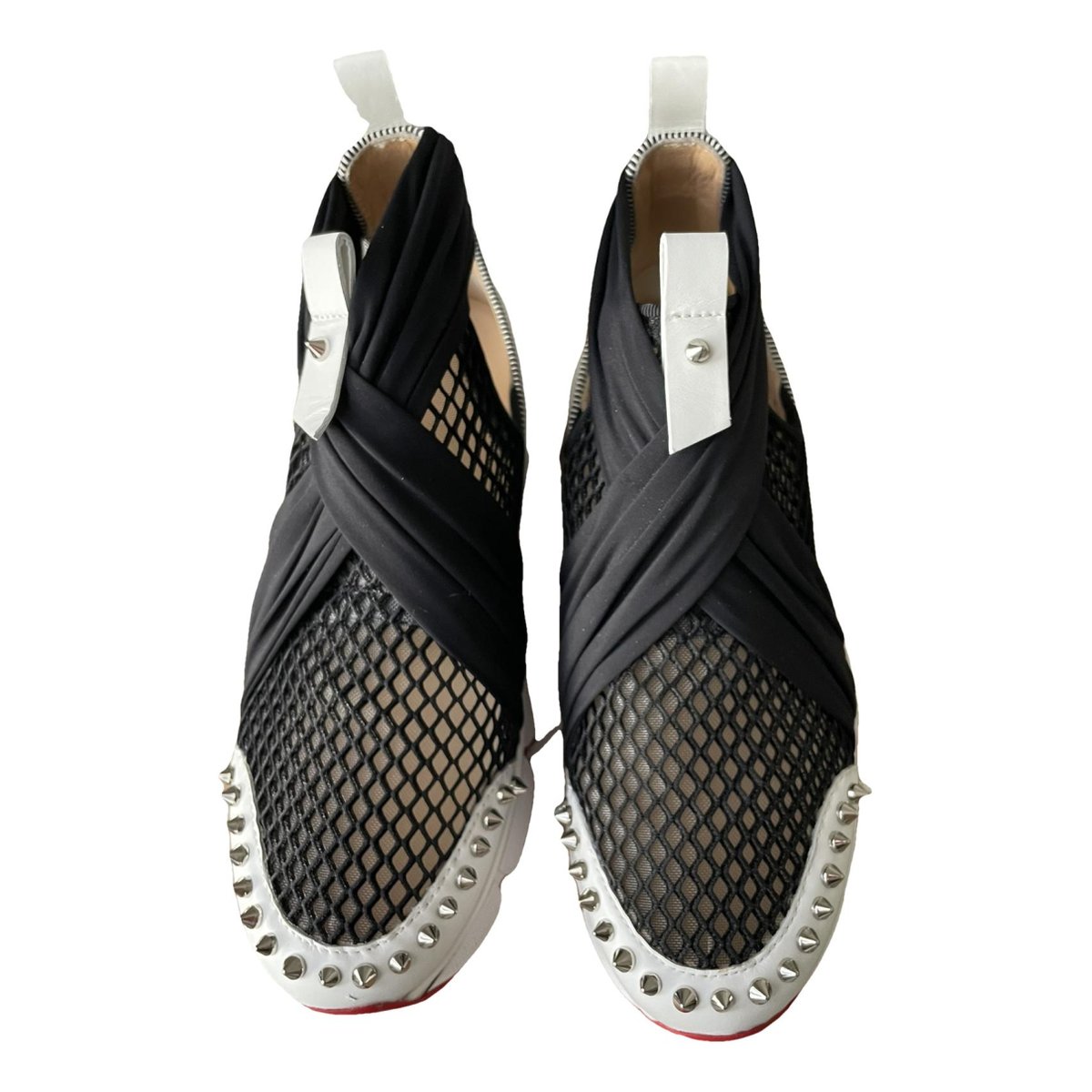 Red Runner leather trainers