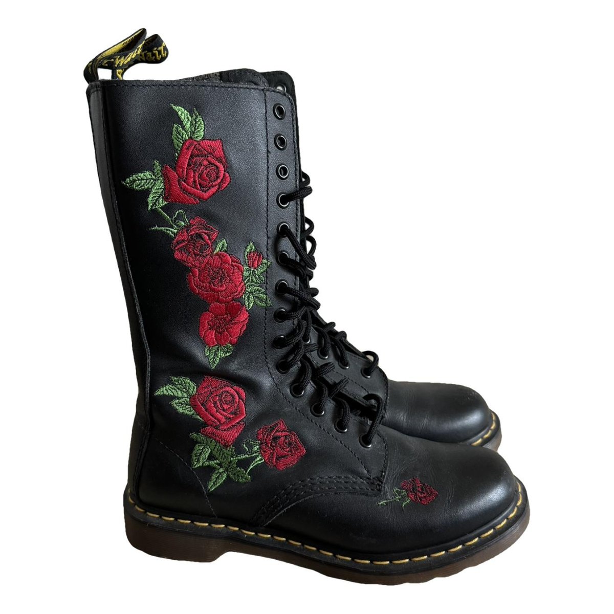 1914 (14 eye) leather biker boots