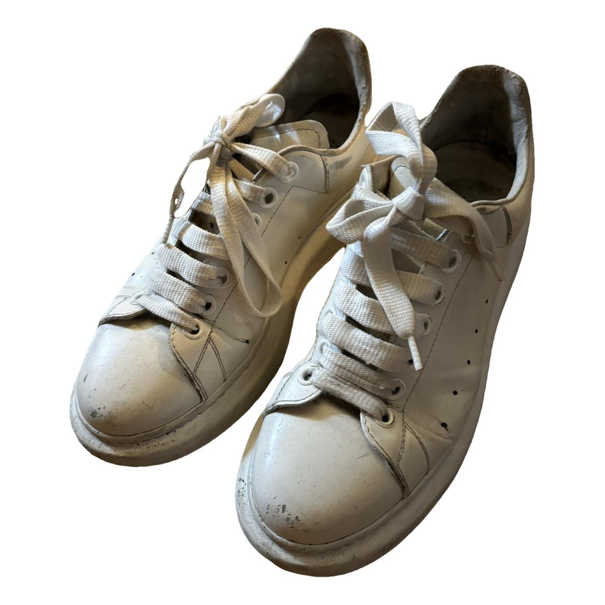 Oversize leather trainers