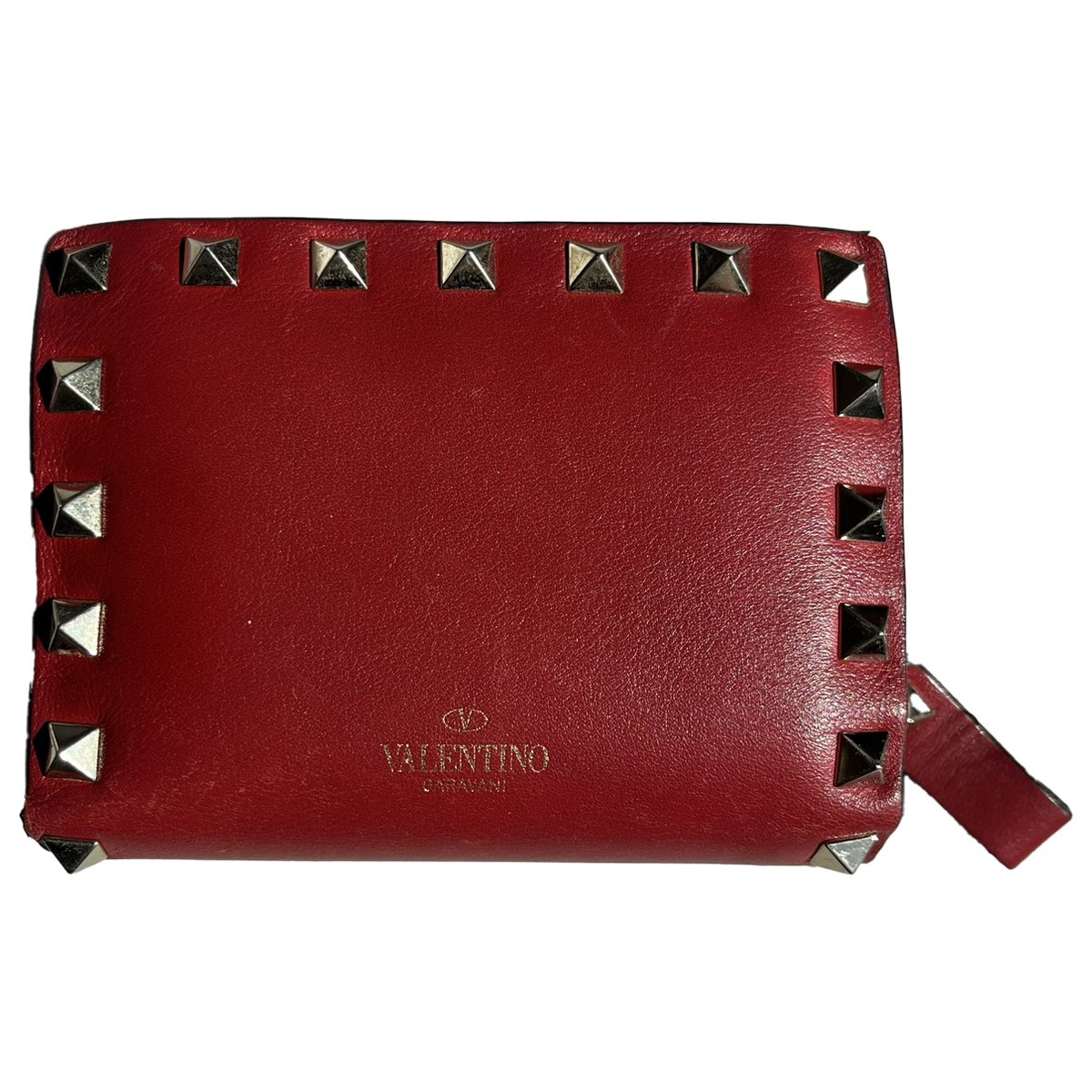 Rockstud leather wallet