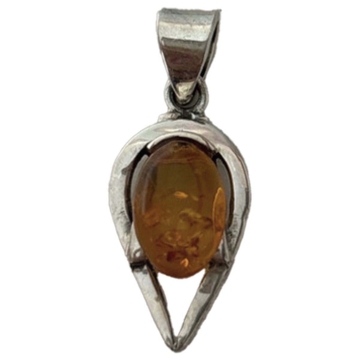 Ambre silver pendant