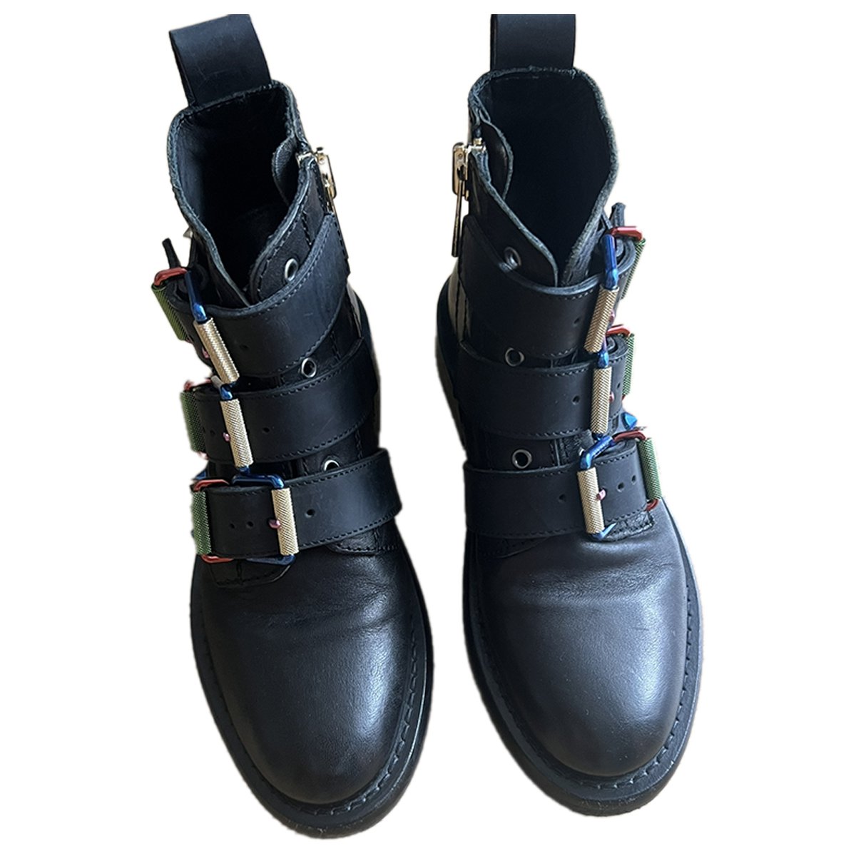 Laureen Spikes leather buckled boots