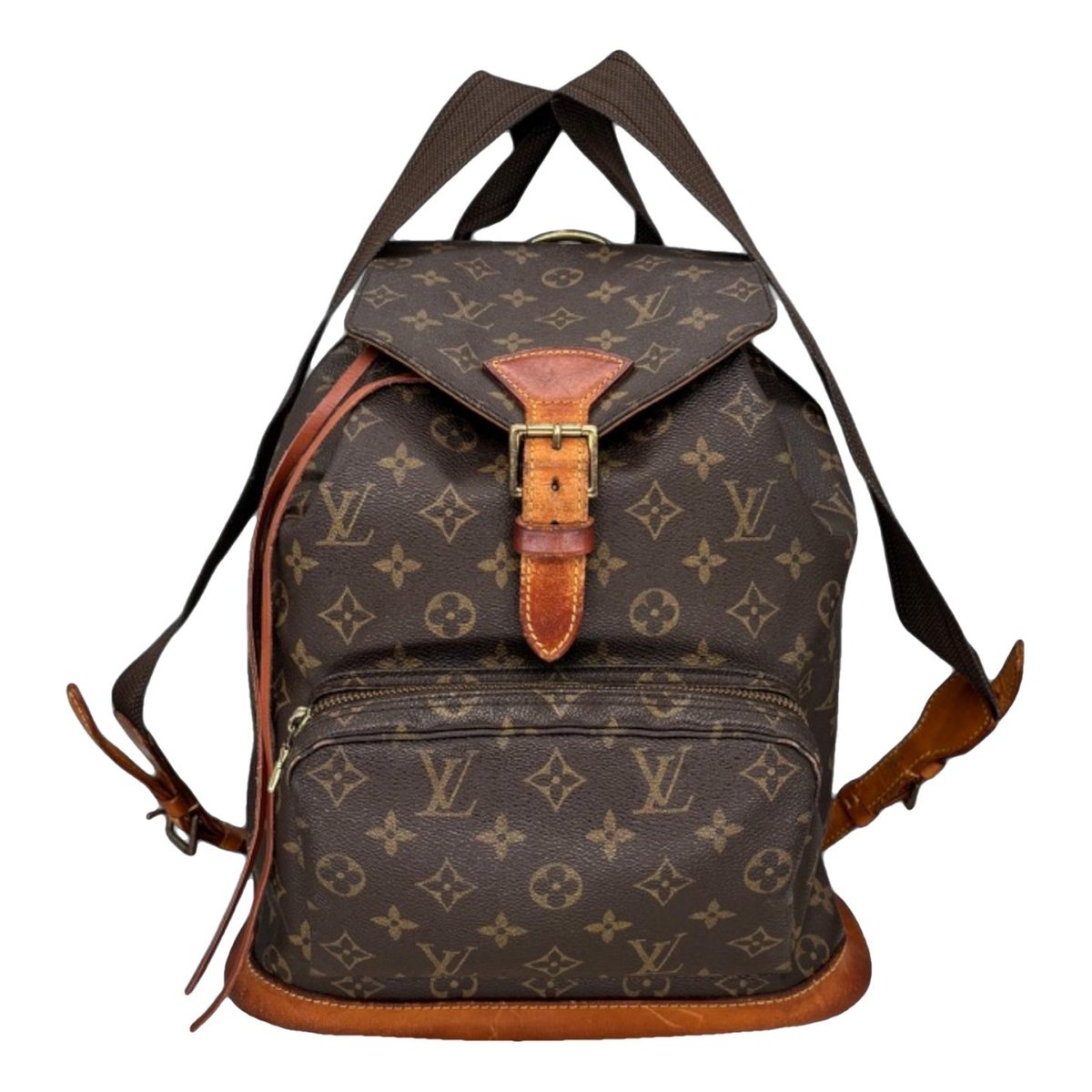 Montsouris Vintage leather backpack