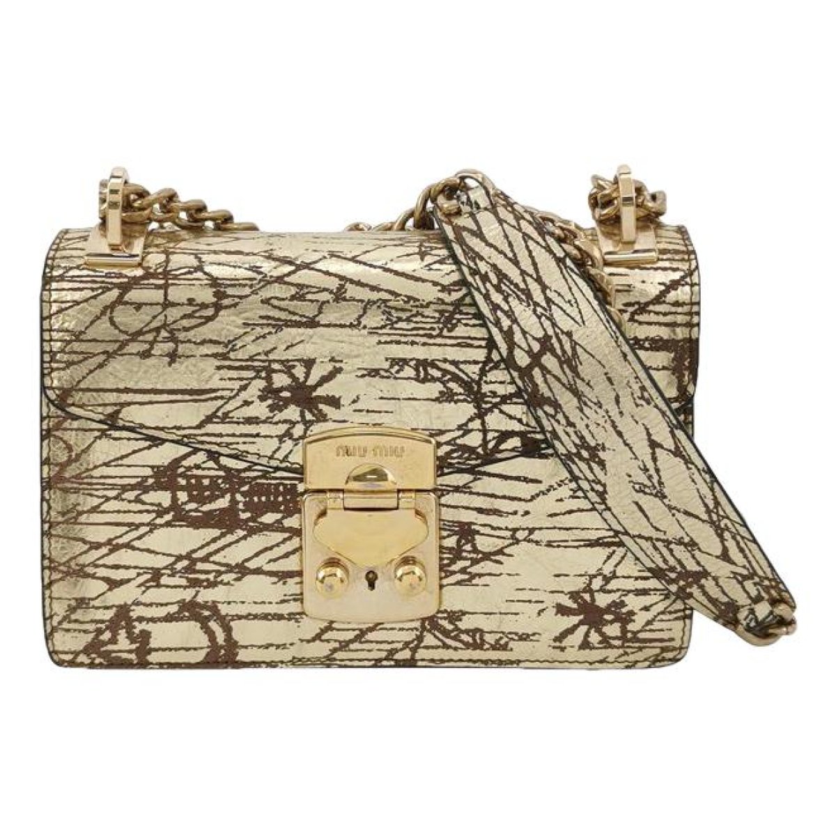 Miu Confidential leather handbag