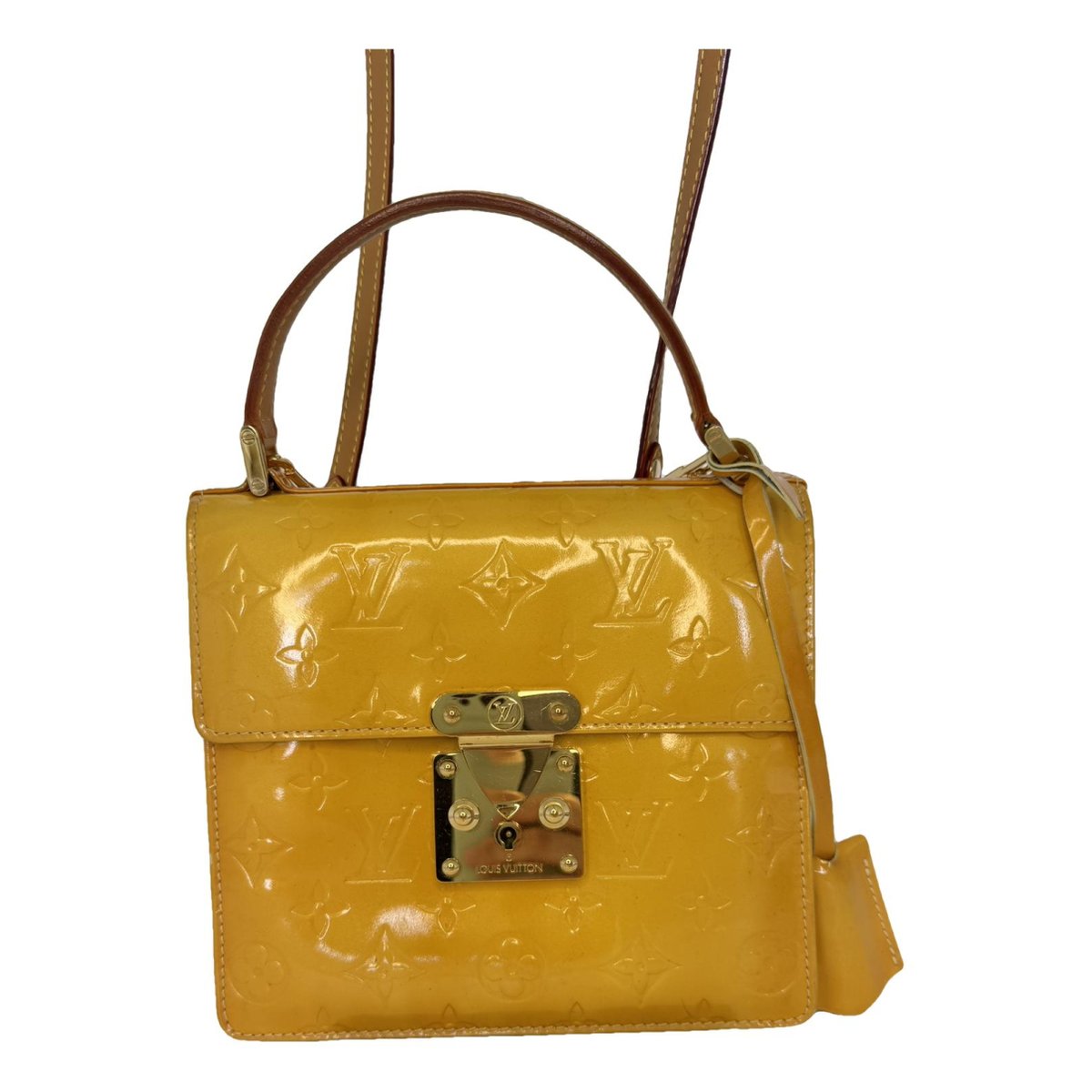 Spring street patent leather handbag