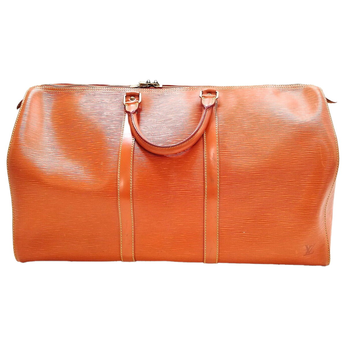 Keepall leather travel bag