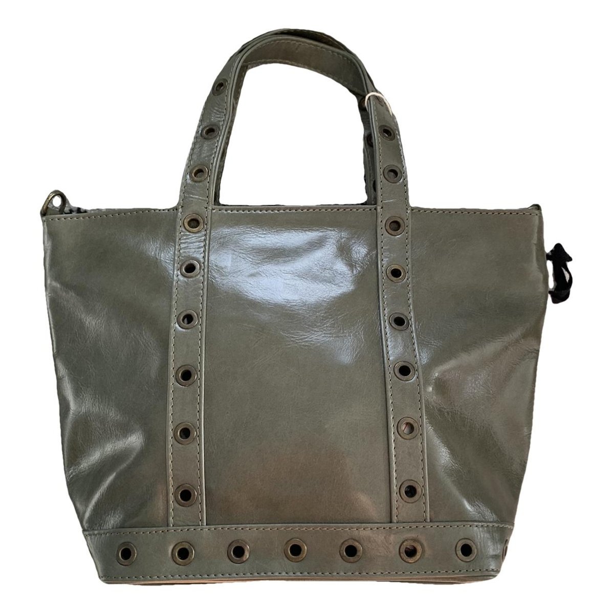 Box leather handbag