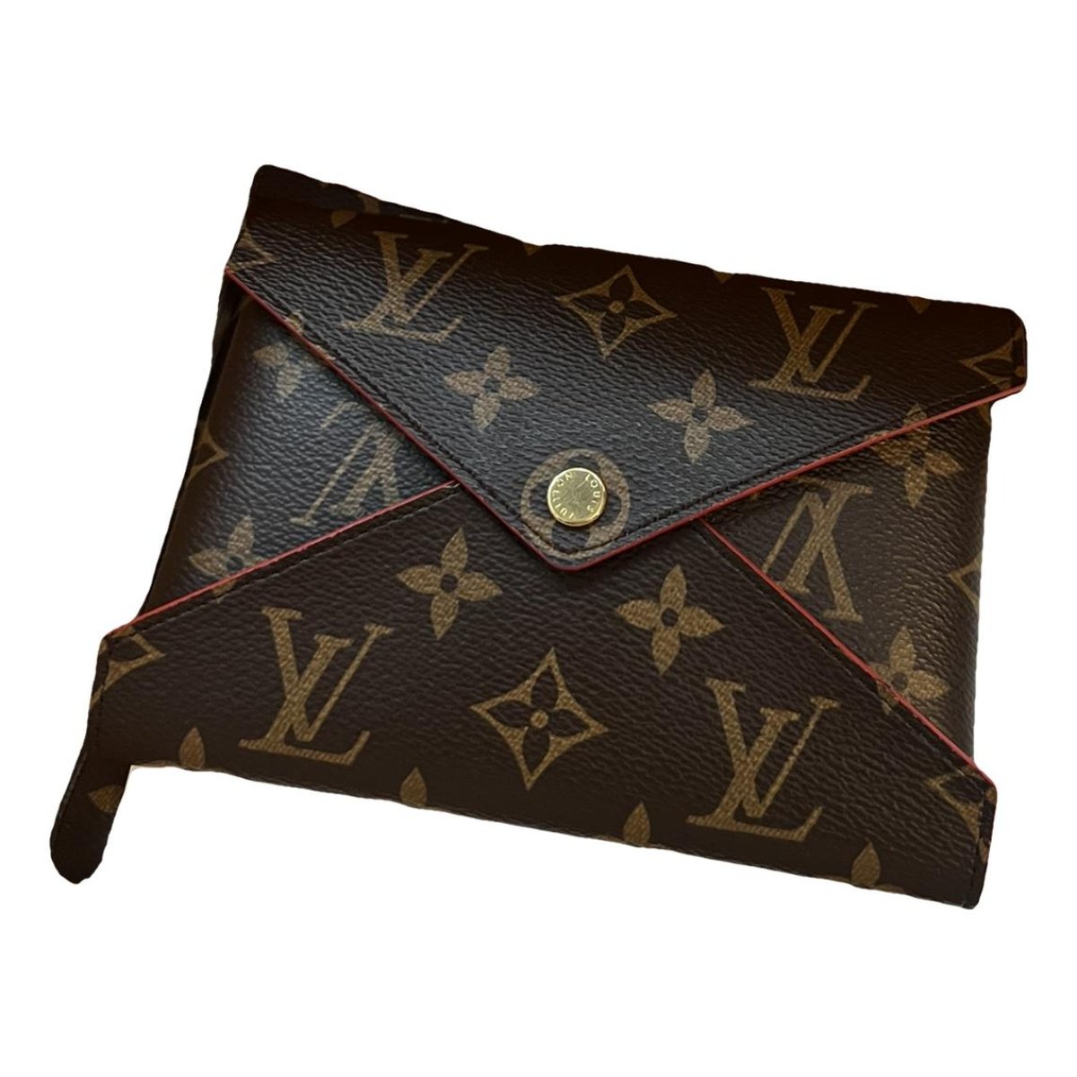 Kirigami leather clutch bag