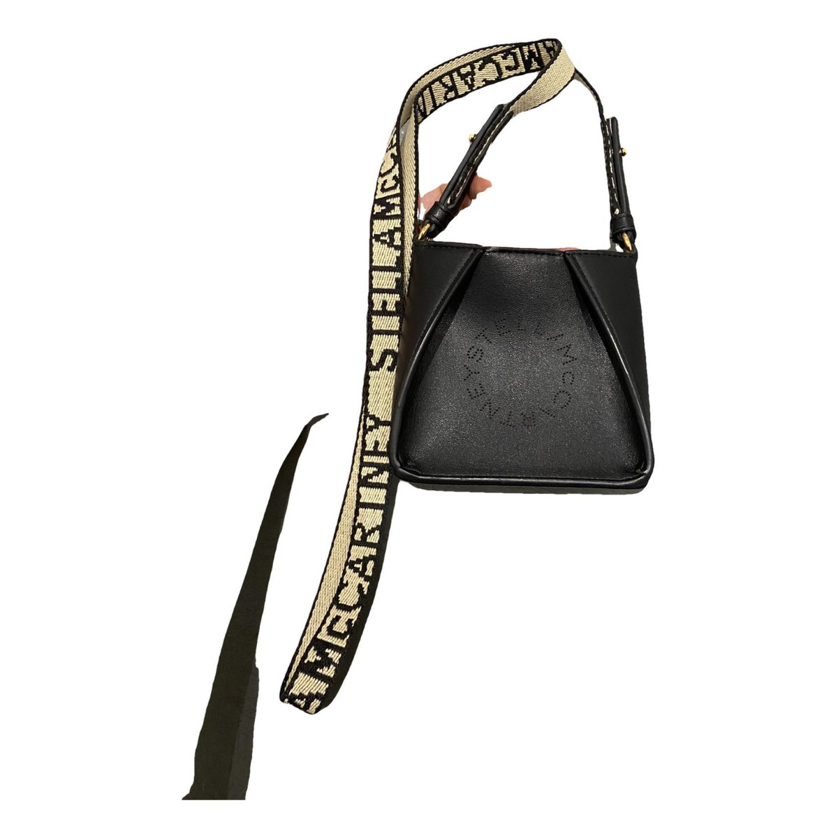 Logo vegan leather crossbody bag
