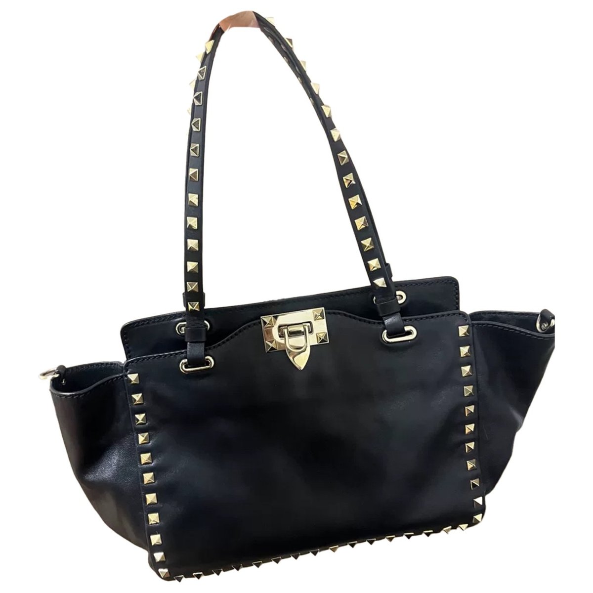 Rockstud leather handbag