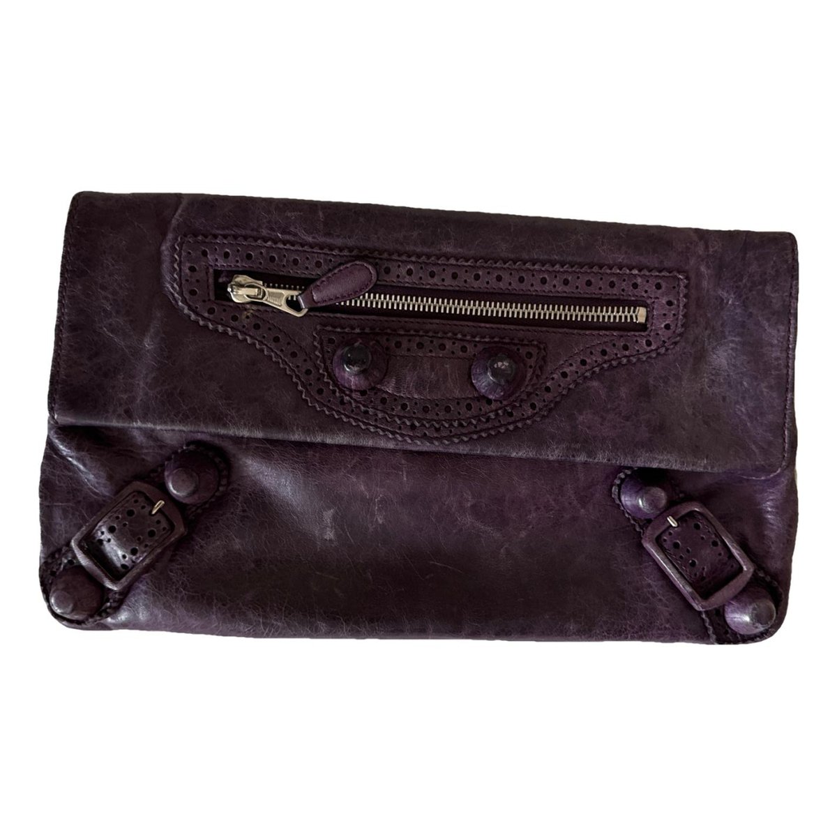 Envelop leather clutch bag