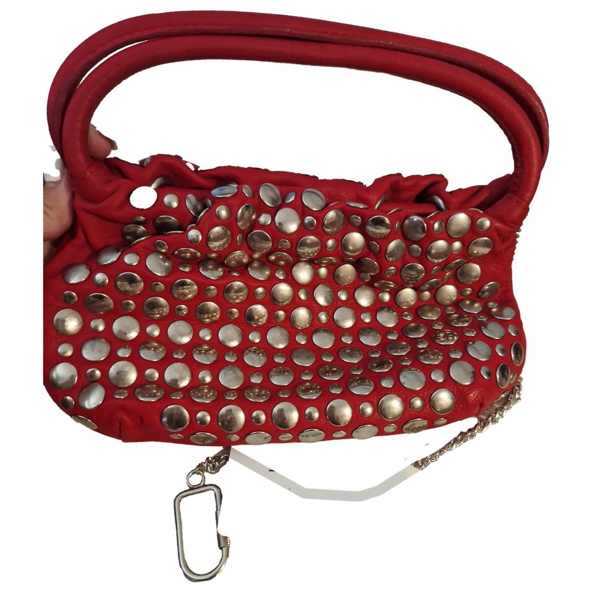 Domino leather handbag