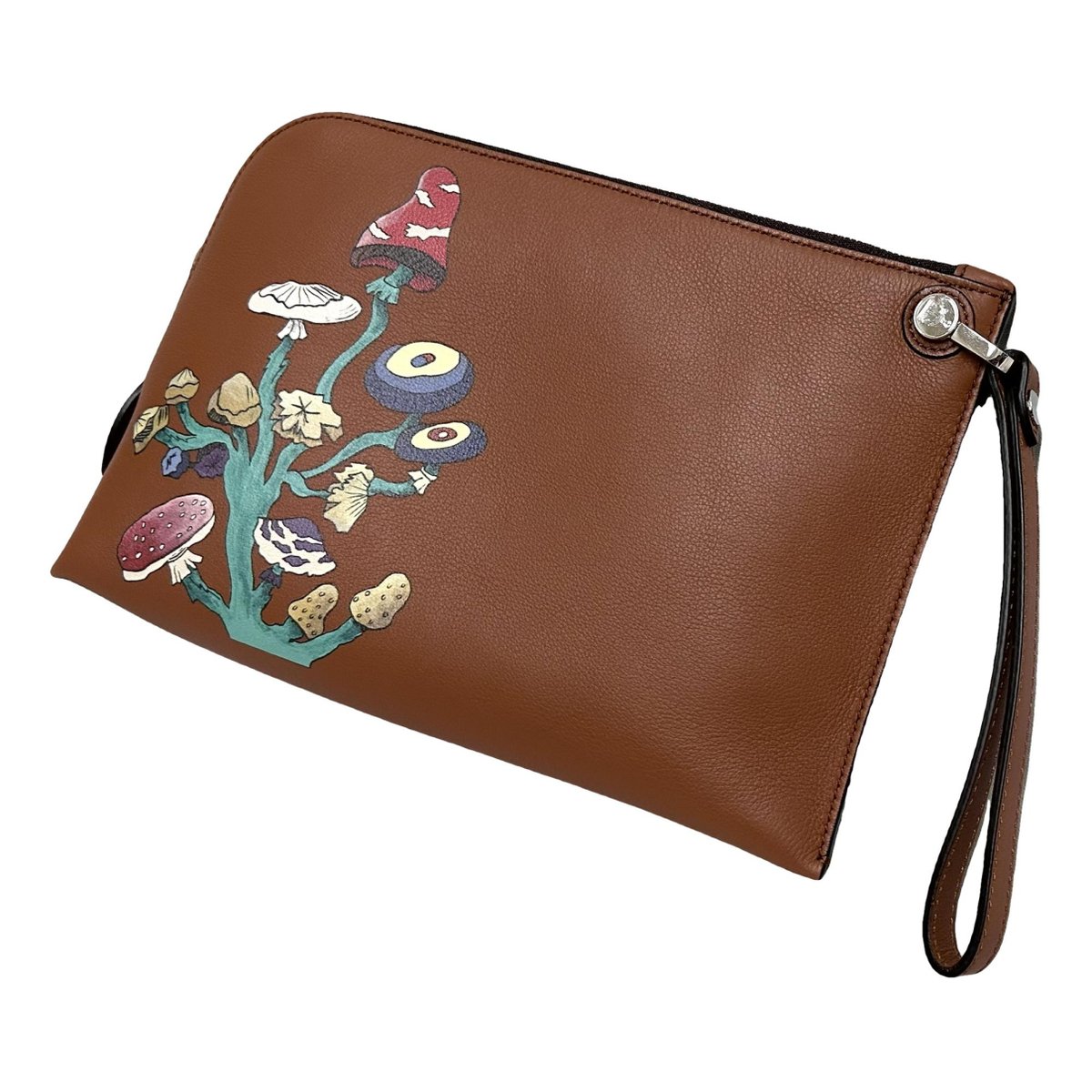 Leather clutch bag