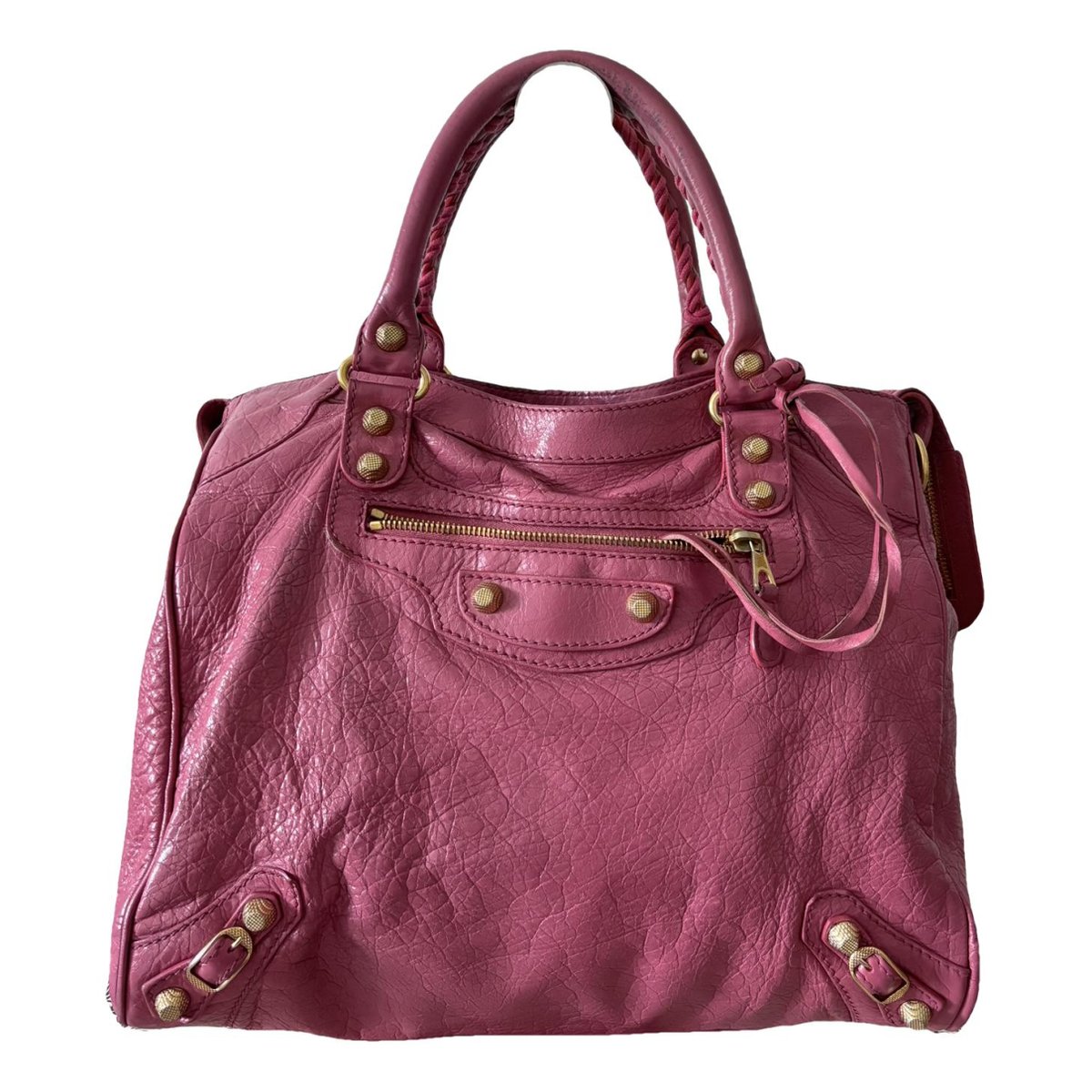 City leather handbag