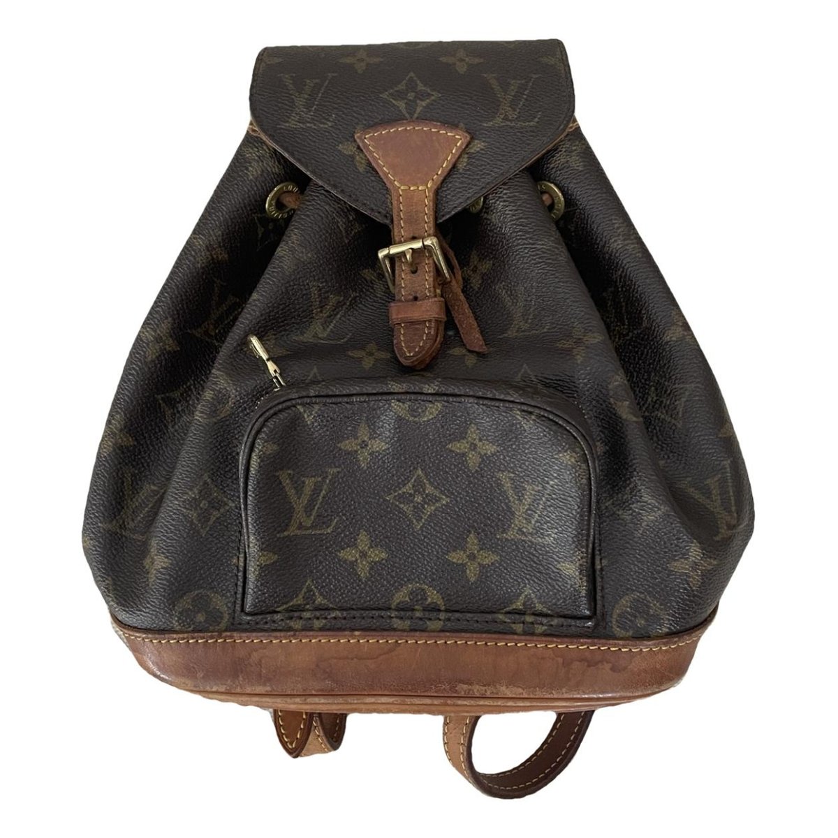Montsouris Vintage leather backpack