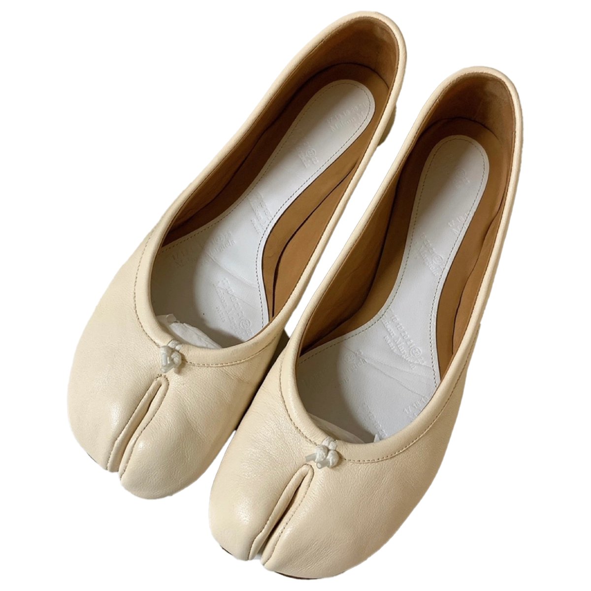 Tabi leather ballet flats
