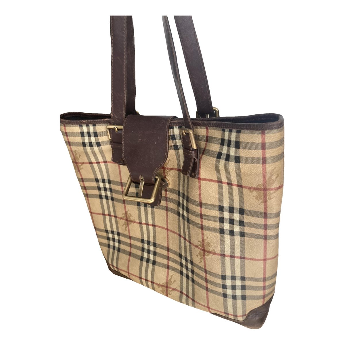 Title leather tote