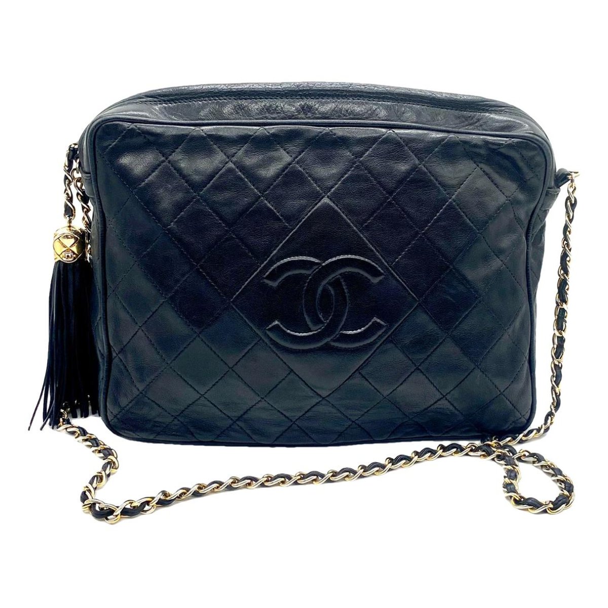 Camera leather crossbody bag