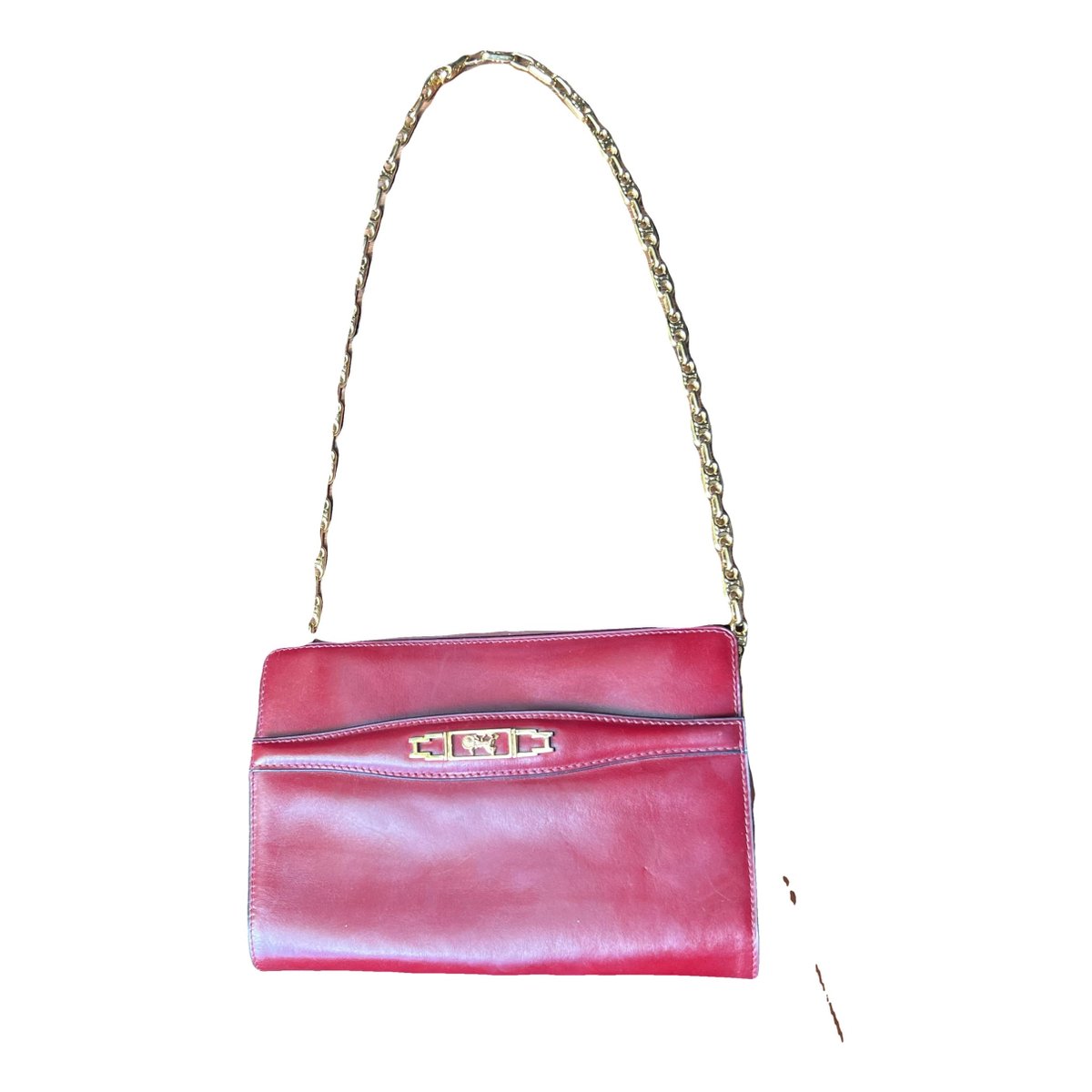 Triomphe chain leather handbag