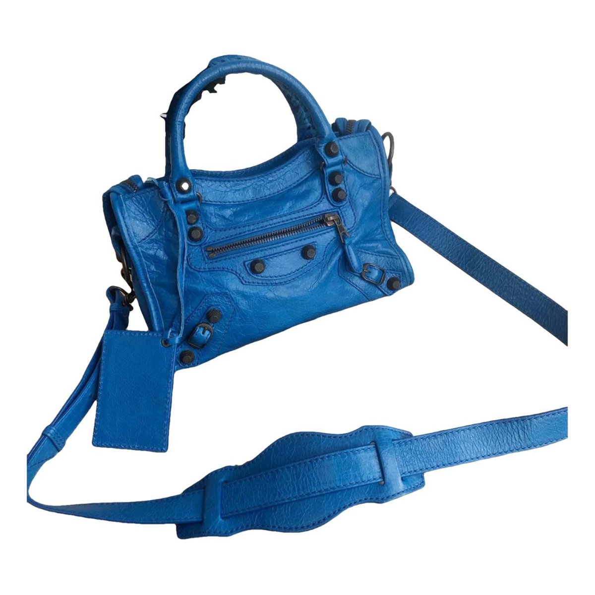 City leather handbag