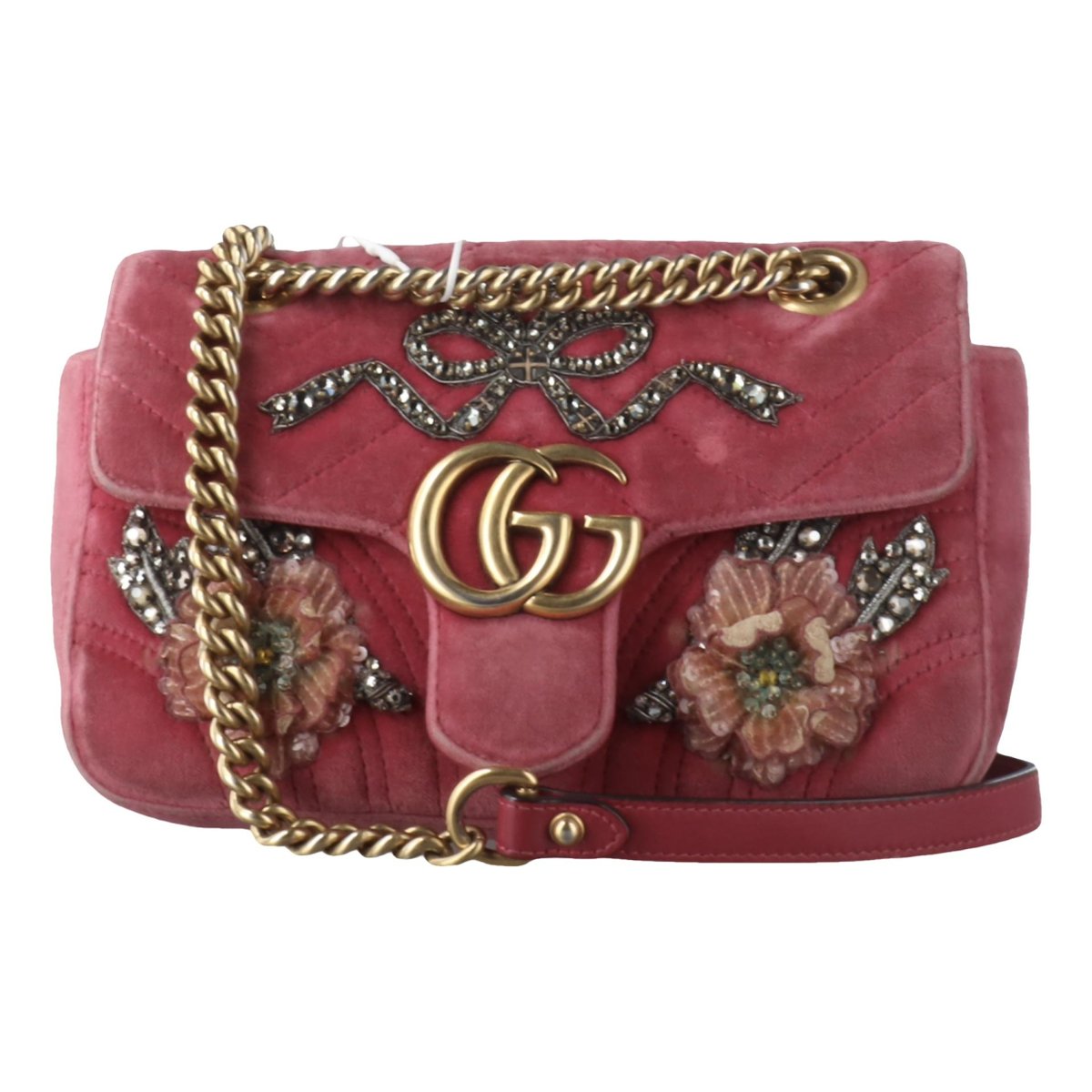 GG Marmont Flap velvet crossbody bag