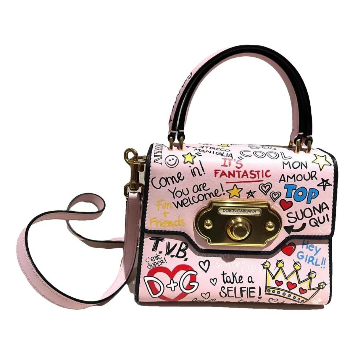 Welcome leather handbag