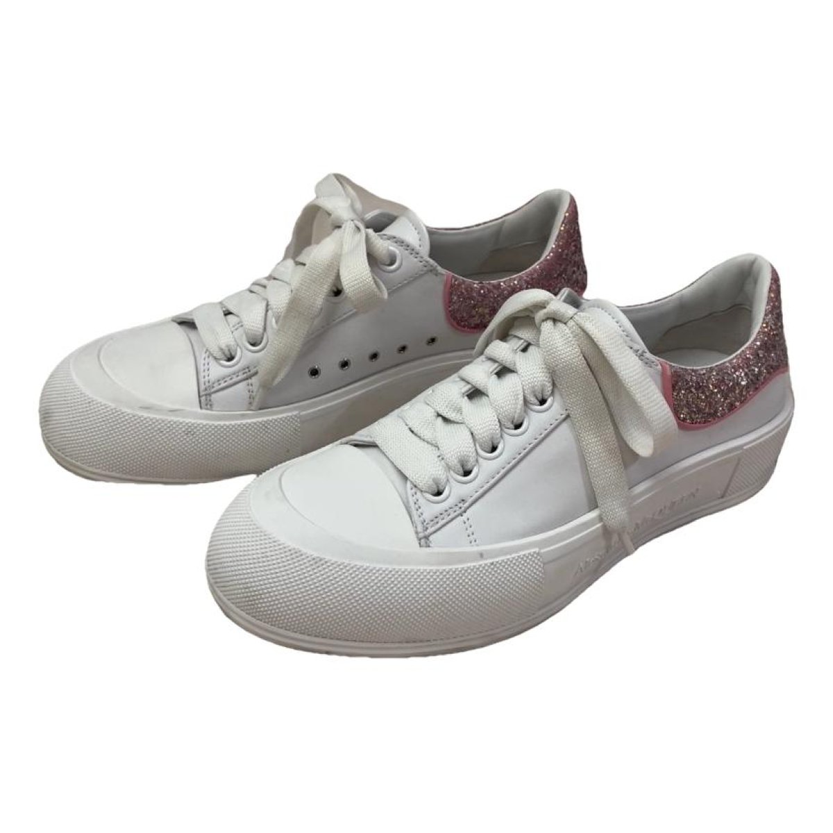Deck Plimsoll leather trainers