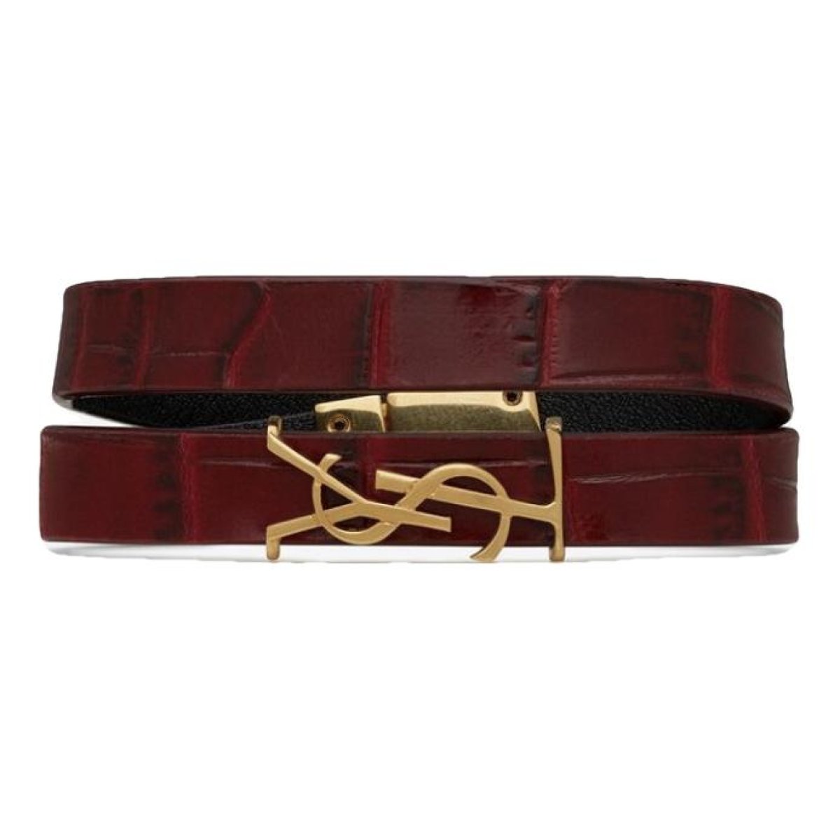 Opium patent leather bracelet