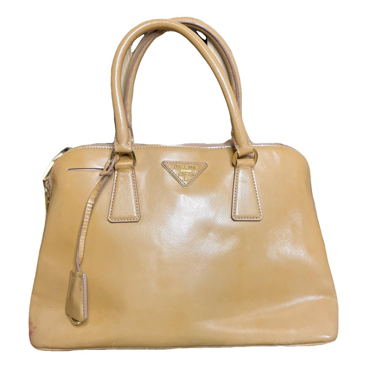 Promenade patent leather handbag