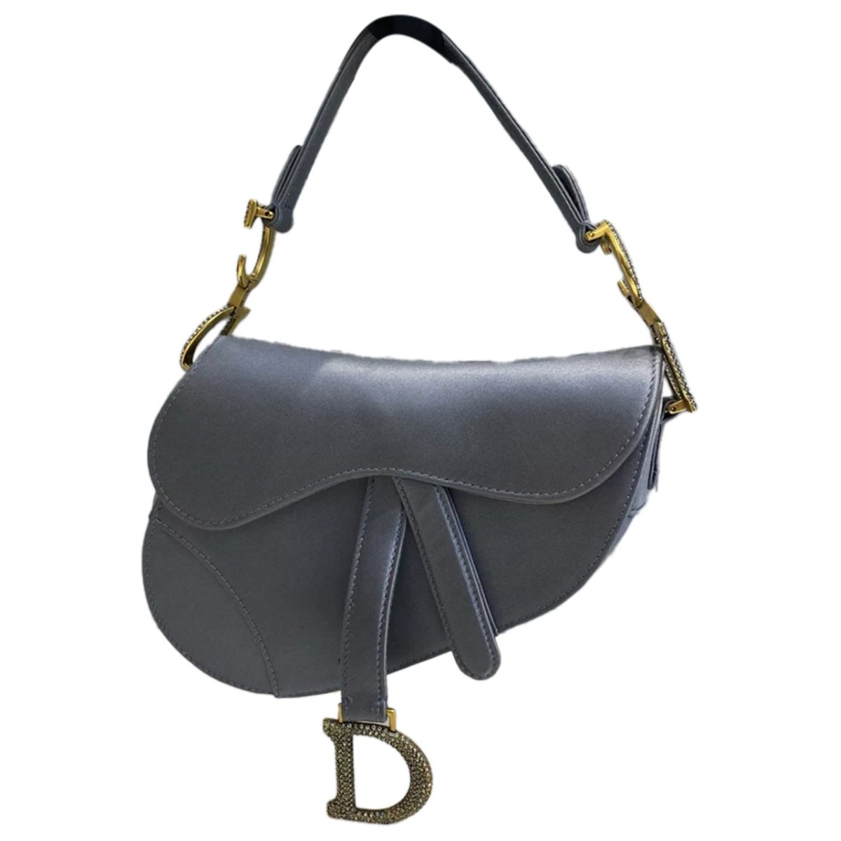 Saddle silk handbag