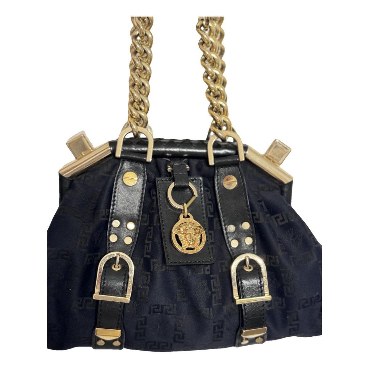 Greca Goddess leather handbag